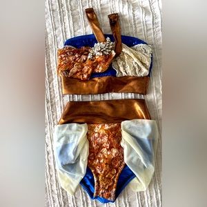 Girls beauty and beast inspired dance wear costume